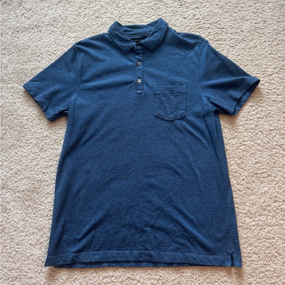 Banana Republic Men's Blue Polo Shirt Size Medium